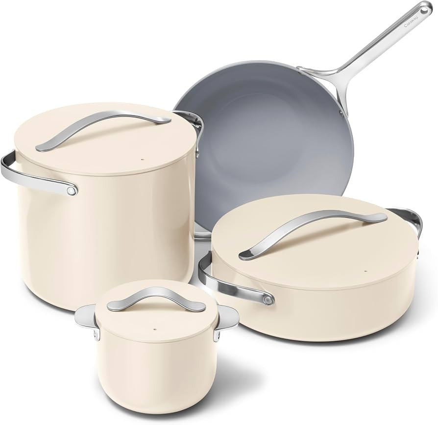 Caraway Cookware+ Collection - Specialty Cookware Set - Petite Cooker, Stir Fry Pan, Rondeau, & S... | Amazon (US)