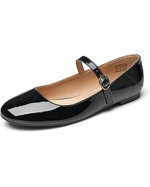 Rekayla Mary Jane Flats Shoes Women Dressy Comfortable Round Toe Slip on Ballet Flat | Amazon (US)