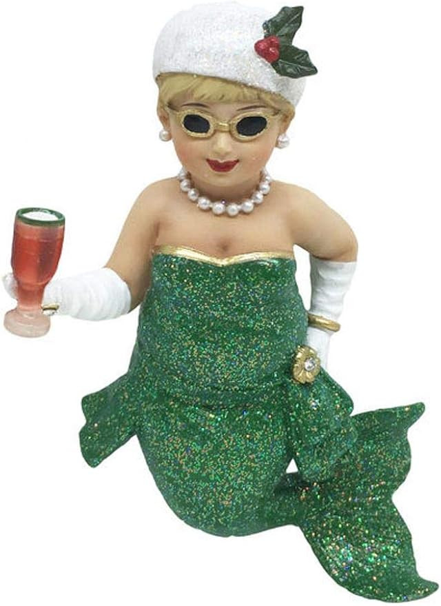 December Diamonds Miss Holly Green Mermaid Christmas Tree Ornament 5555056 New | Amazon (US)