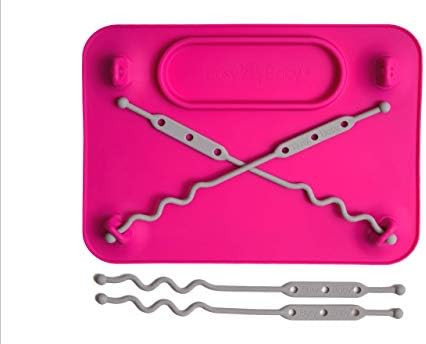 Busy Baby Silicone Placemat - Built-in Suction Cups - 4 Toy Tethers for Babies Toddlers and Kids ... | Amazon (US)