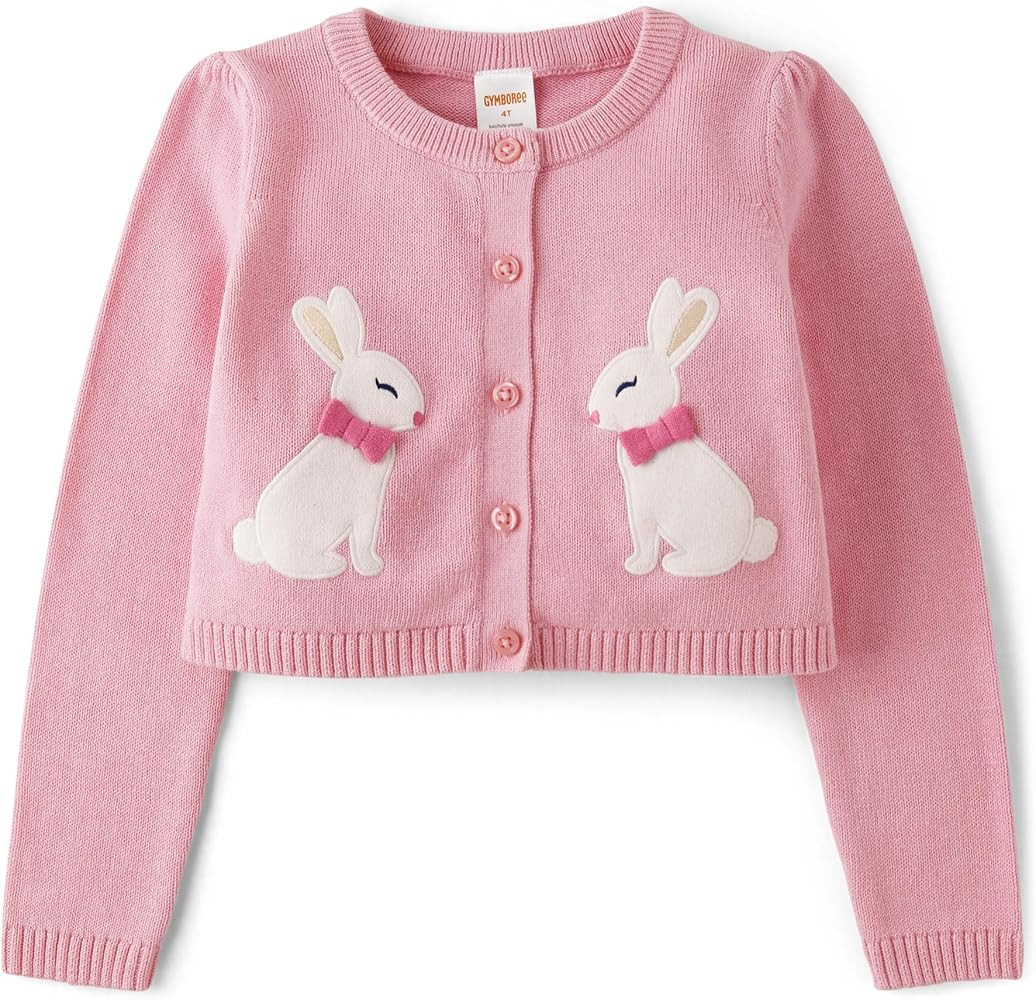 Gymboree Girls' and Toddler Long Sleeve Cardigan Button Up Sweater | Amazon (US)