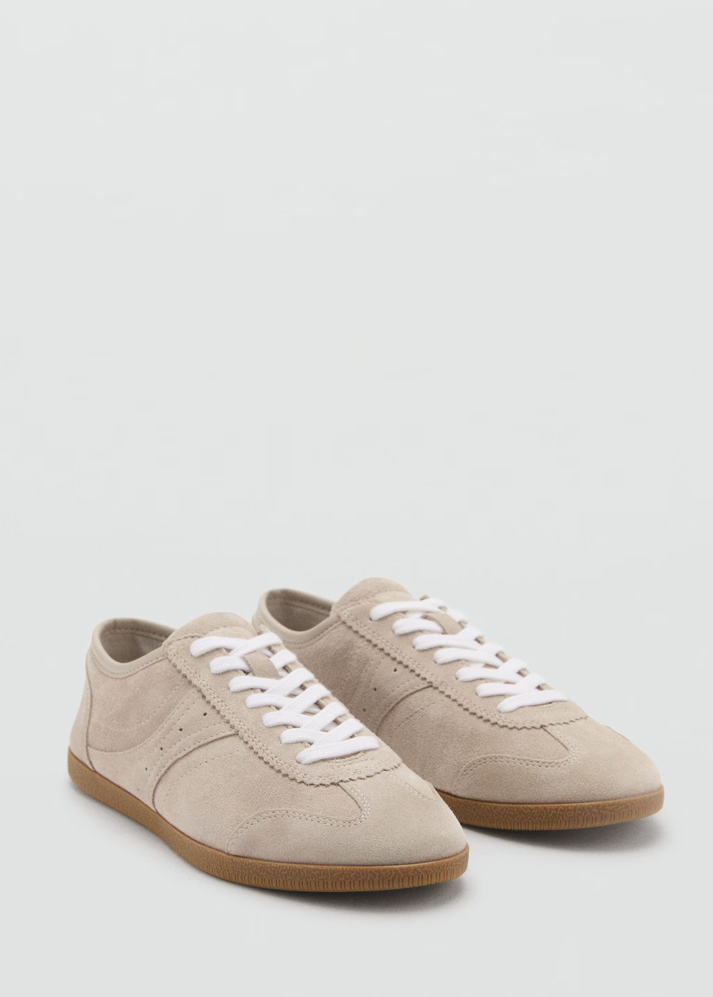 Suede trainers beige - Woman - 9 - MANGO | MANGO (UK)