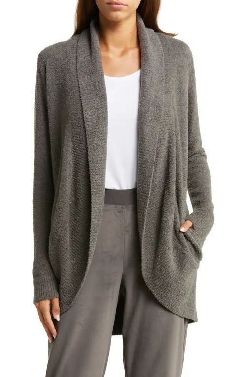 barefoot dreams CozyChic Lite® Circle Cardigan in Mineral at Nordstrom, Size Medium | Nordstrom