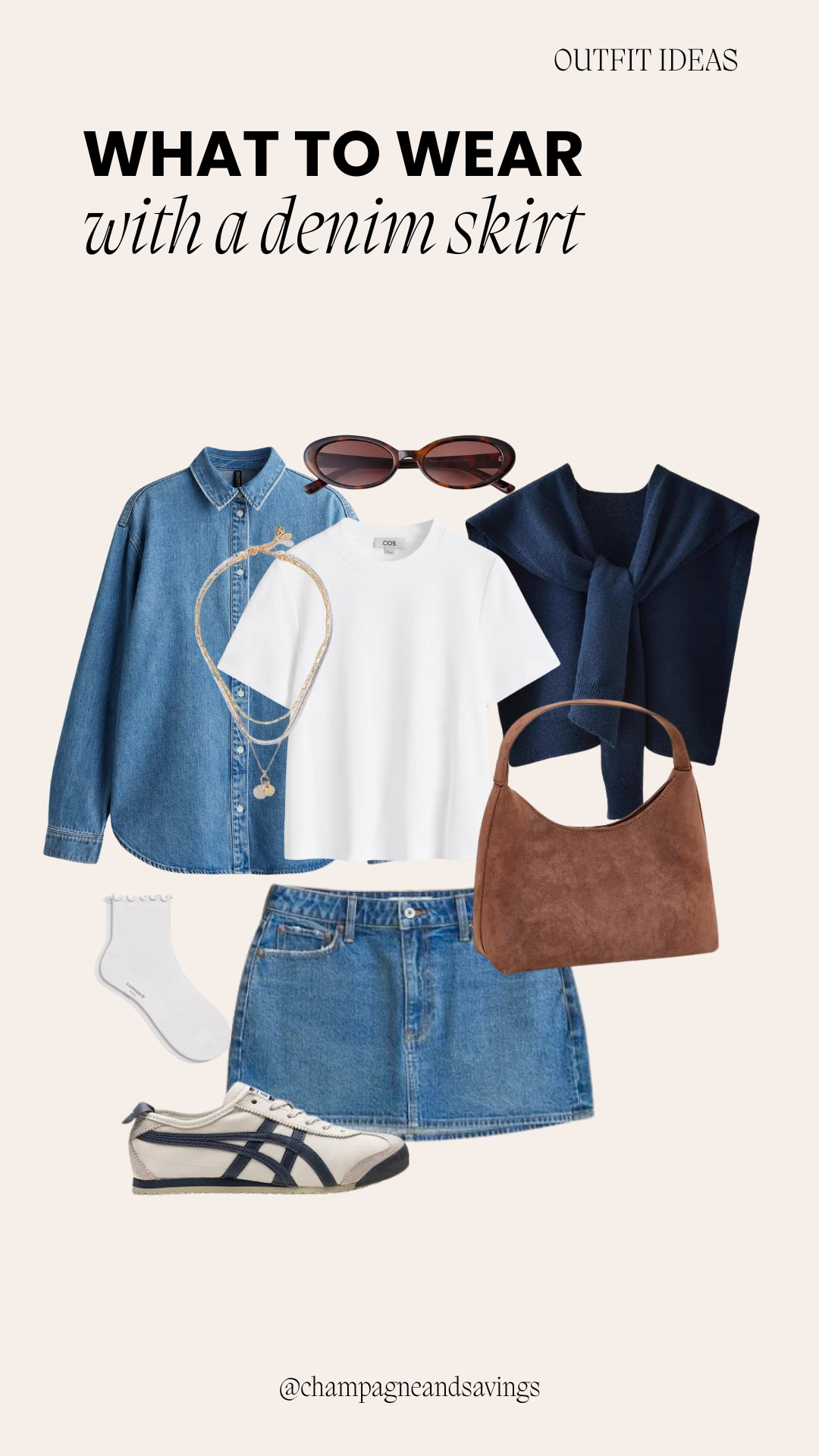 Denim skirt outfit 

#LTKootd