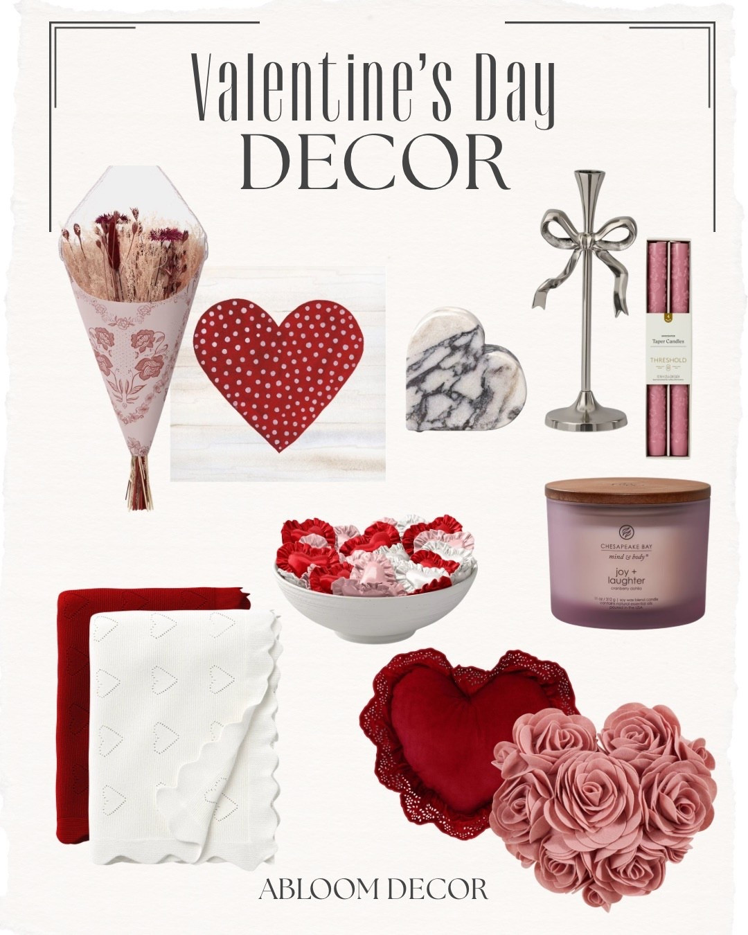 Loving this Valentine’s Day decor from Target. The bow taper candle holder is absolutely adorable, and the heart-shaped pillows are so fun!

#LTKHome