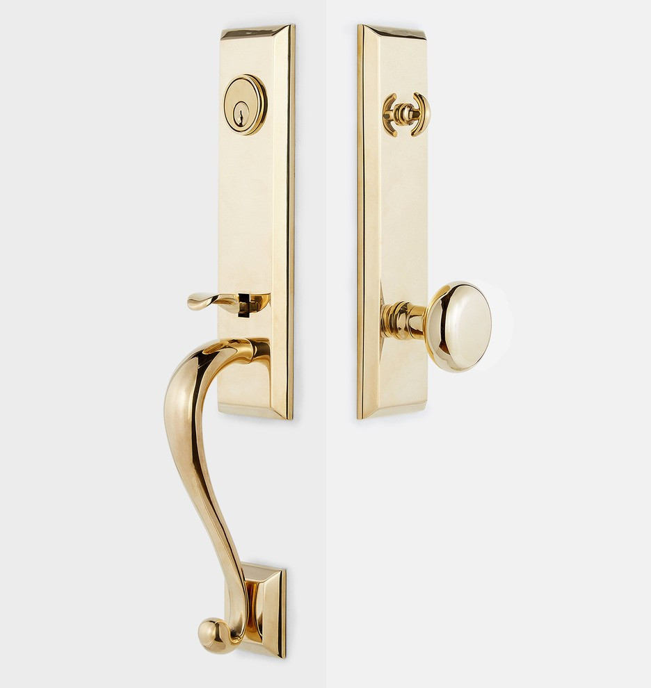 Putman Knob Exterior Door Hardware Tube Latch Set | Rejuvenation