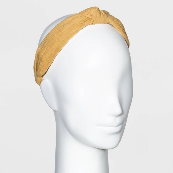 Gauze Knot Headband - Universal Thread™ Gold | Target
