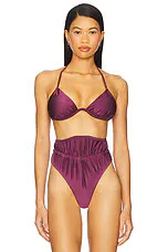 Andrea Iyamah Gadu Bikini Top in Eggplant from Revolve.com | Revolve Clothing (Global)