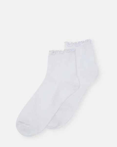 LETTUCE EDGE ANKLET WHITE | Steve Madden (US)