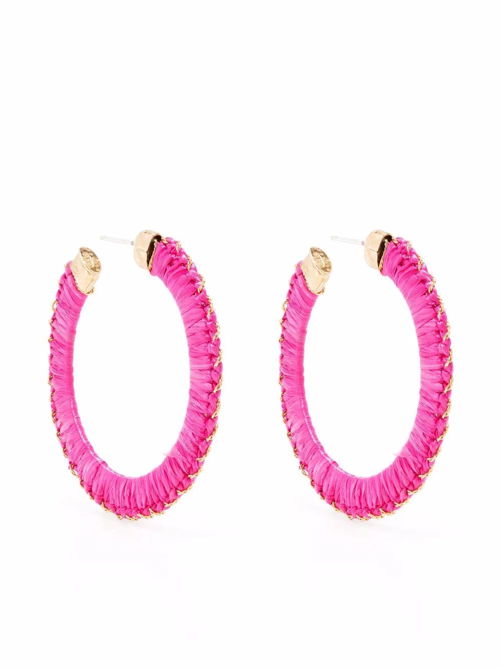Belo raffia hoop earrings | Farfetch (US)