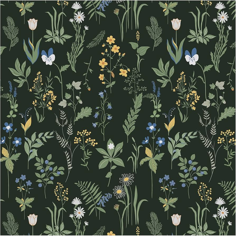 Floral Peel and Stick Wallpaper Boho Removable Wallpaper for Bedroom Bathroom Cabinet Easy Peel O... | Amazon (US)