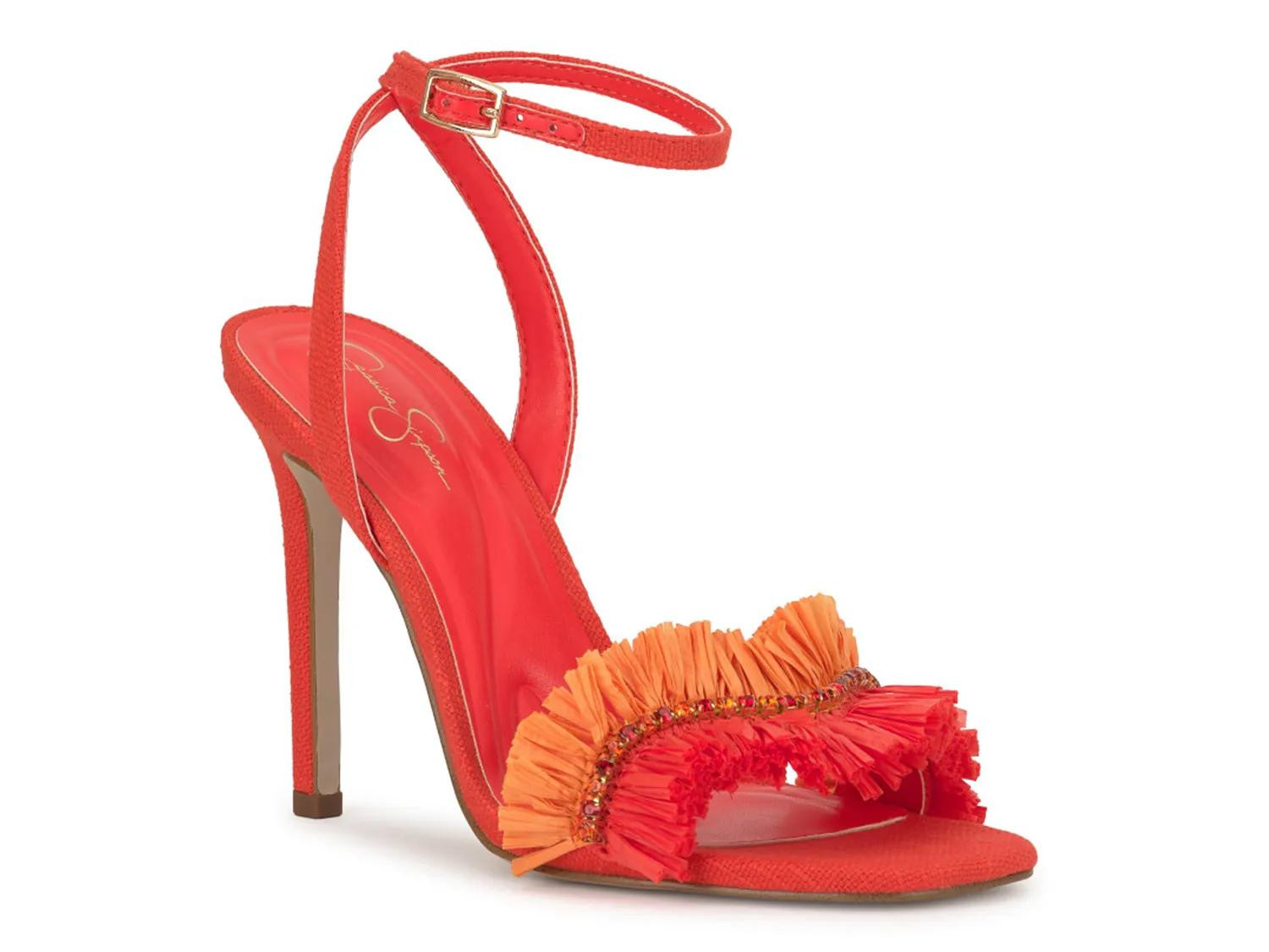 Jessica Simpson Omiena Sandal | Women's | Poppy | Size 5.5 | Sandals | Ankle Strap | Stiletto | DSW