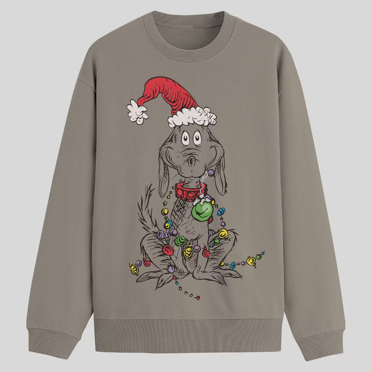 Men's The Grinch Max The Dog Crewneck Sweatshirt - Sand | Target