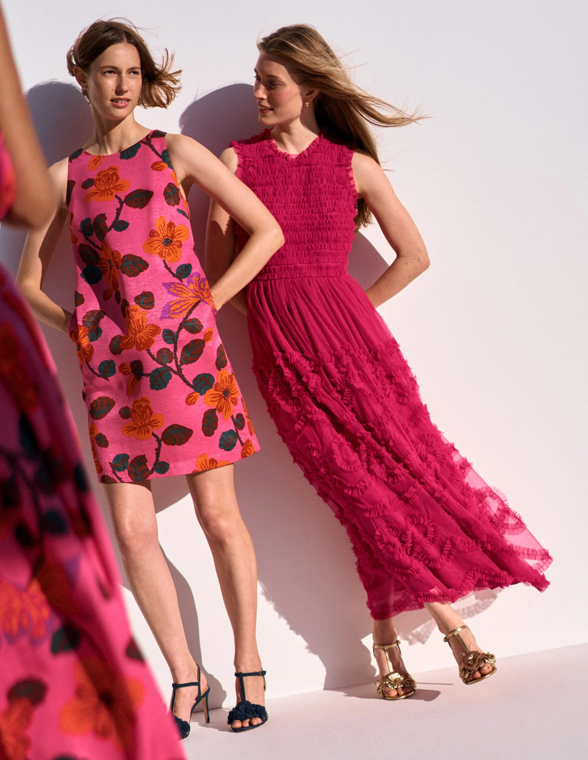 Tüll-Partykleid mit Schleifenmotiv-Kräftiges Rosa | Boden DE