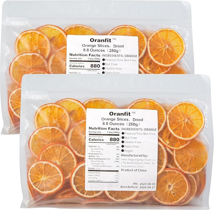 Oranfit Dried Orange Slices 17.6oz/500g(135 to 216 slices) | Amazon (US)