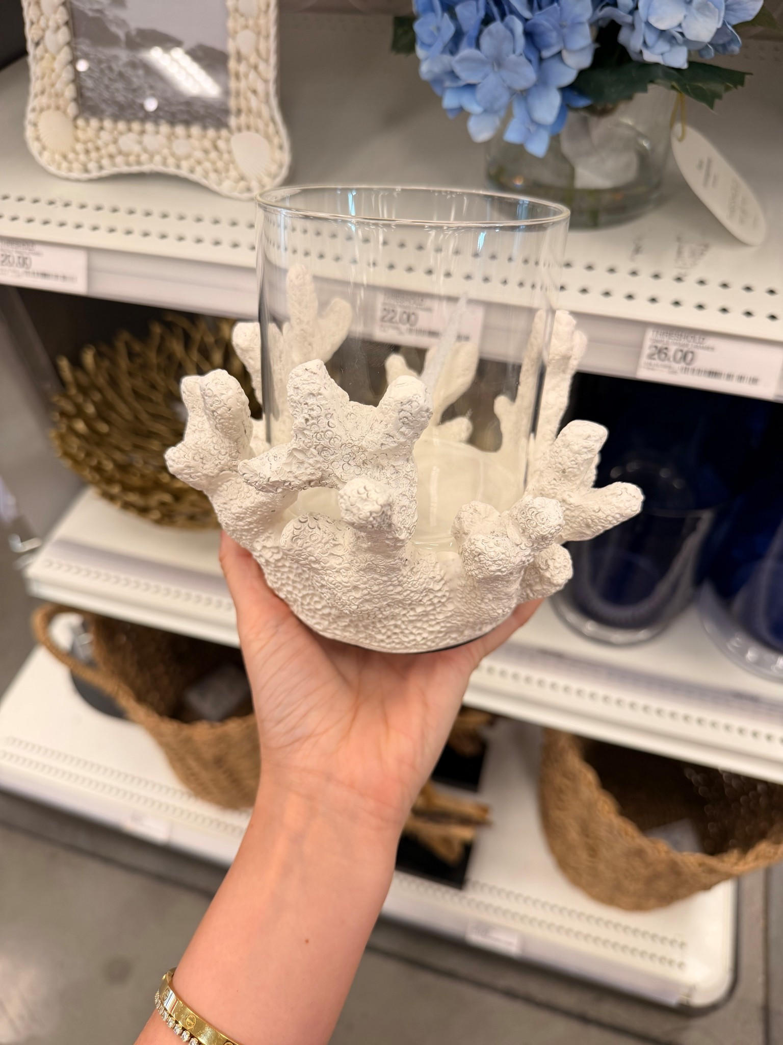 Target coastal candle holder ! 
Perfect dupe for the Anthropologie coral one! 

#LTKdayinmylife #LTKSeasonal #LTKHome