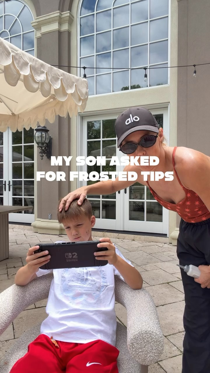 Jett asked to "frost his tips" and with all my professional experience 🫠🤪 we just went for it! I just bought a bleach kit at Target ( I believe it was L'Oréal colorista) and used the method I saw @tarathueson share- so easy! We processed it for about 30-35 minutes. It came with a toner conditioner but Jett loves the golden color of the blonde and I do too! I love a fun little summer style switch up!

#LTKdayinmylife #LTKmomlife #LTKKids