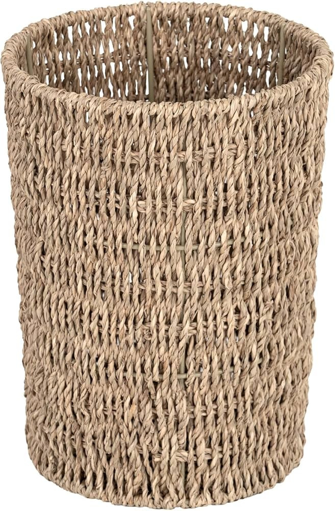 StorageWorks Wicker Waste Basket, Small Trash Can with Handwoven Seagrass, Wicker Garbage Can for... | Amazon (US)