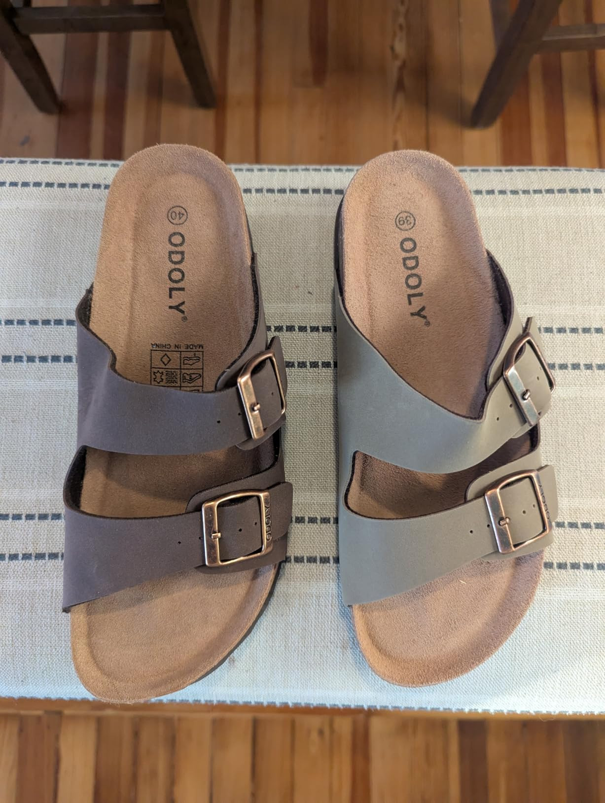 Women's Cork Footbed Slide Sandal, Arch Support Summer Outdoor Sandals with Adjustable Buckle | Amazon (US)