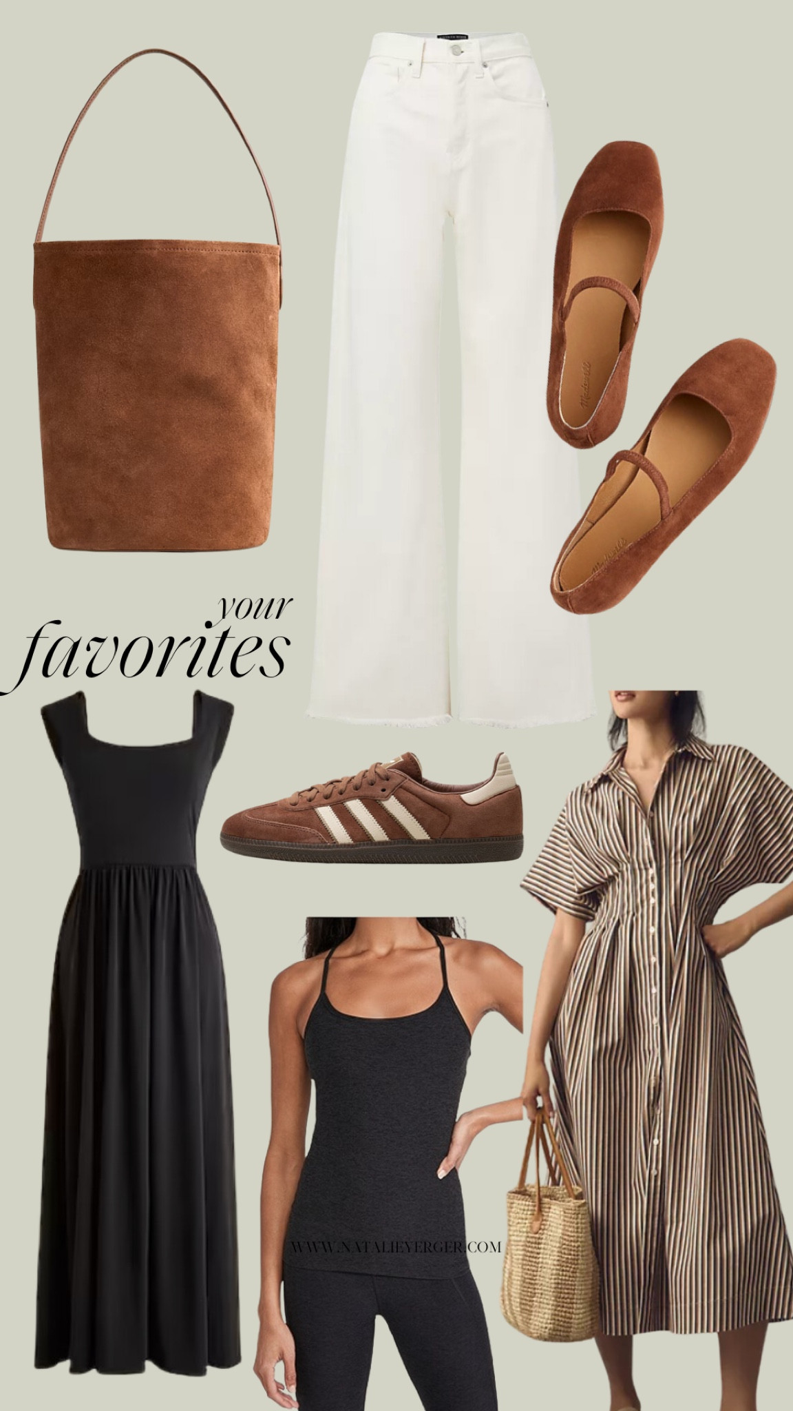 Favorite pieces this week 🤎 I wear XS in the Beyond Yoga workout tank. La Ligne dress XS. Size 25 in Veronica Beard jeans.

#LTKFindsUnder100 #LTKSeasonal