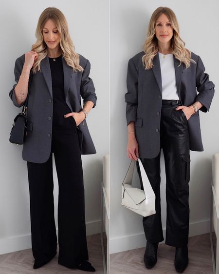 Oversized grey blazer outfits styling The Frankie Shop Gelso #blazer #grey 

#LTKFind #LTKeurope #LTKstyletip