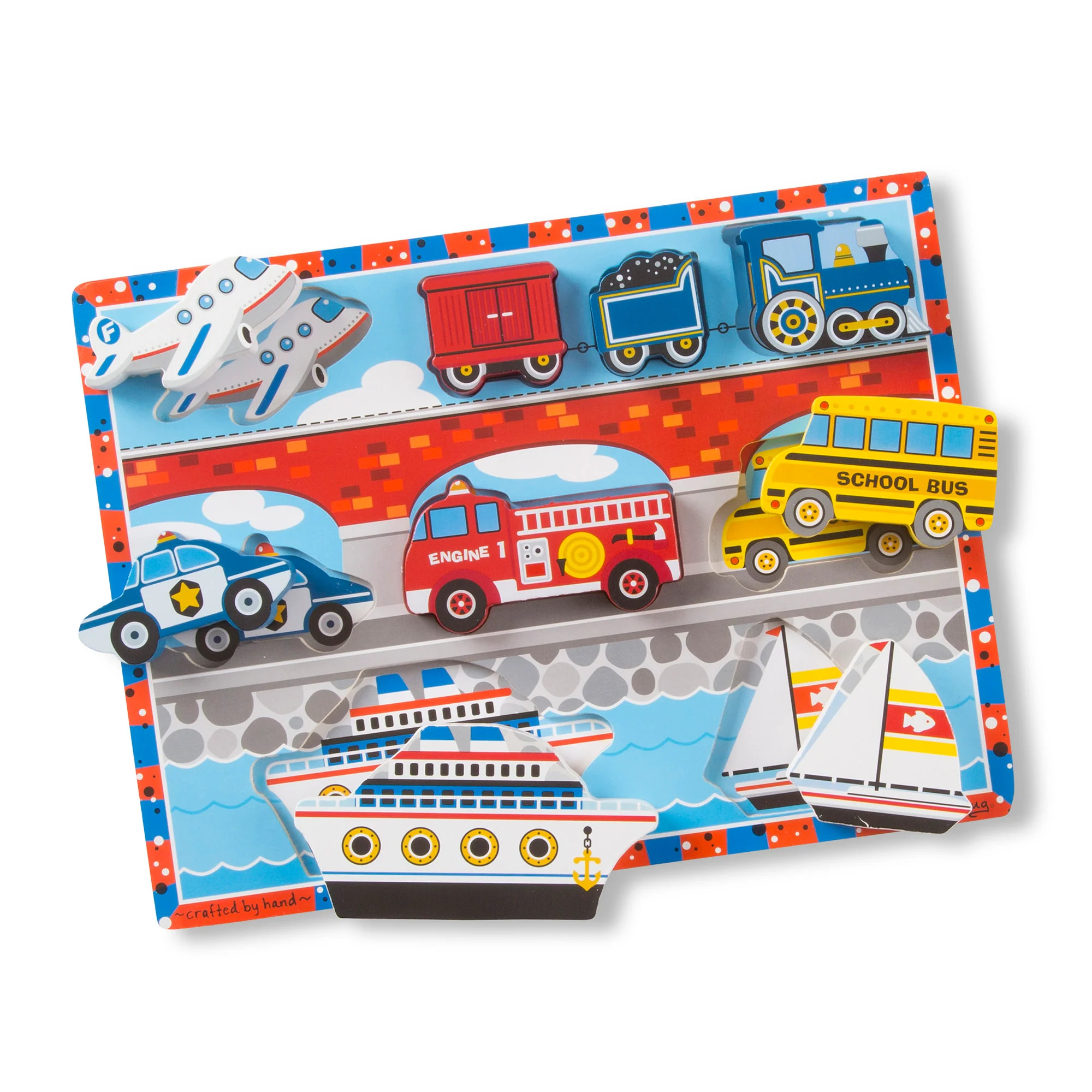 Vehicles Chunky Puzzle - 9 Pieces | Melissa and Doug