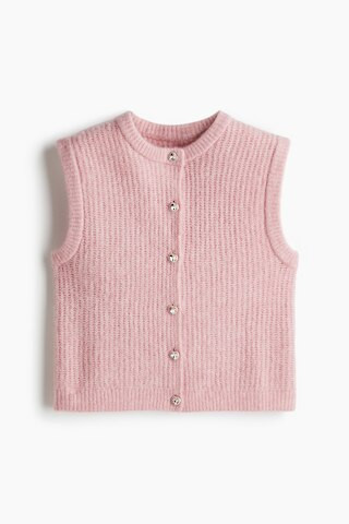 H & M - Rib-knit waistcoat - Pink | H&M (UK, MY, IN, SG, PH, TW, HK)