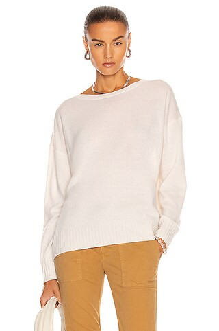 NILI LOTAN Boyfriend Sweater in Ivory | FWRD 