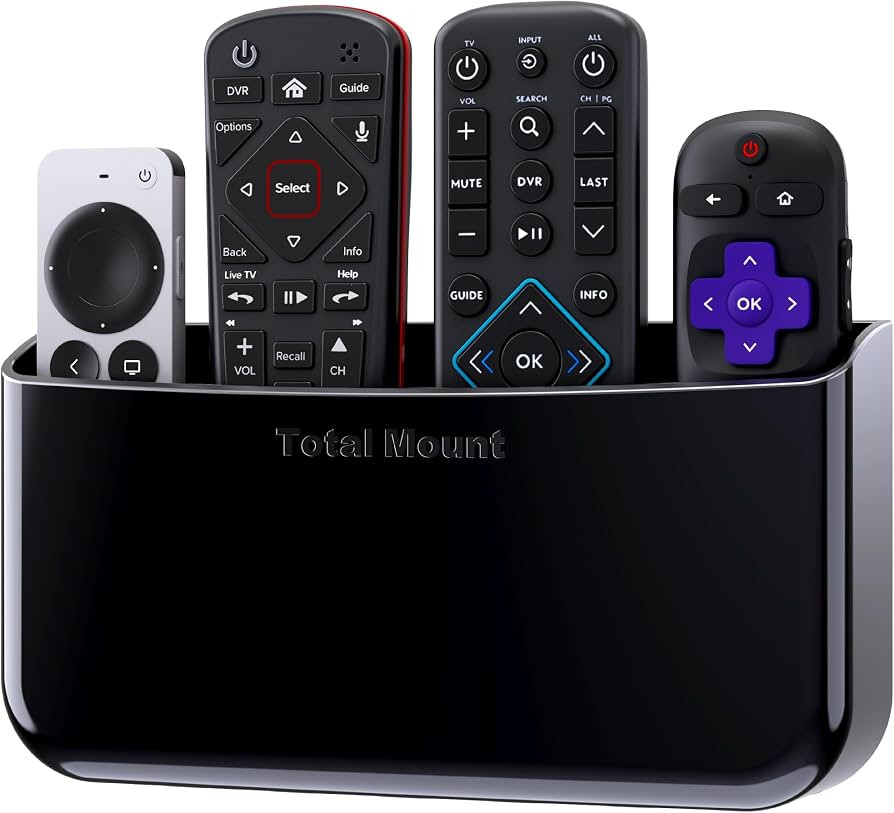 TotalMount Hole-Free Remote Holder – Eliminates Need to Drill Holes in Your Wall (Premium Black... | Amazon (US)