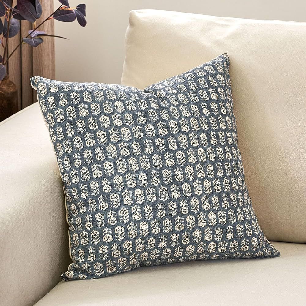 DOMVITUS Pillow Covers 20x20, Floral Pillow Covers, Couch Pillows for Living Room, Decorative Far... | Amazon (US)