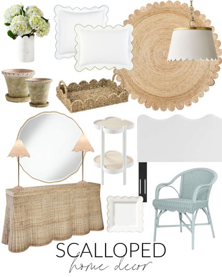 The cutest scalloped home decor finds! This scalloped marble wine chiller, scalloped rug, wavy mirror, scalloped console table, scalloped tray, scalloped armchair, scalloped planter and more all work so well with a coastal or grandmillennial decorating style! See even more finds here: https://lifeonvirginiastreet.com/scalloped-home-decor/.
.
#ltkhome #ltkseasonal #ltksalealert #ltkfindsunder50 #ltkfindsunder100 #ltkstyletip spring decor, scalloped decor, wavy edge decor

#LTKsalealert #LTKhome #LTKSeasonal