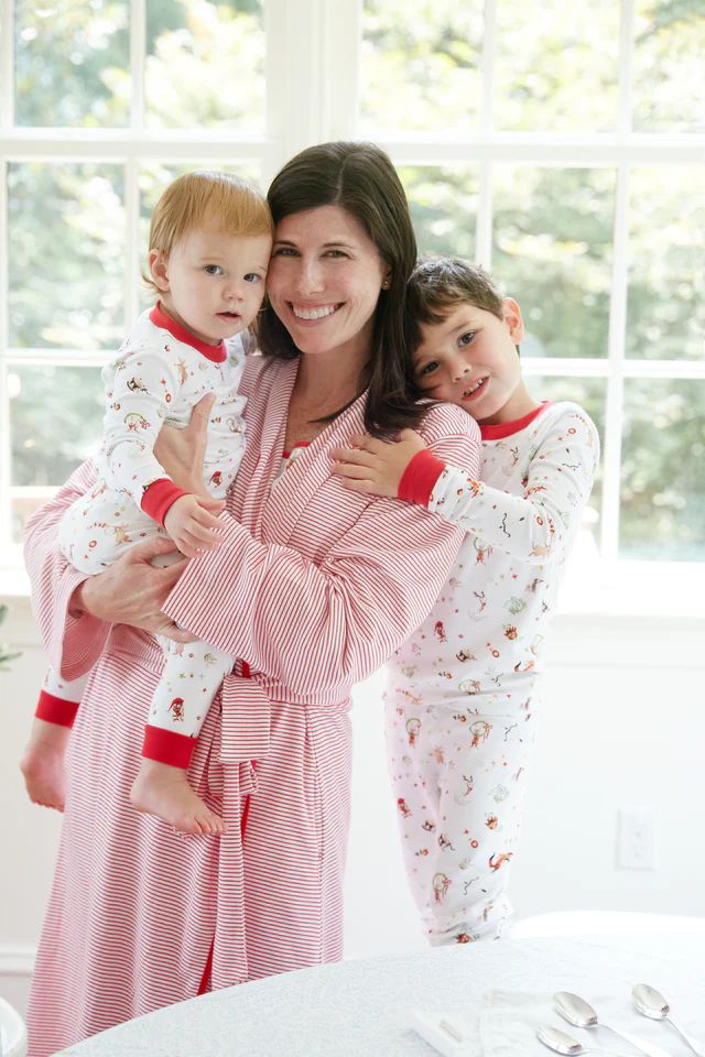 Baby Long-Long Set in Red Stripe | LAKE Pajamas