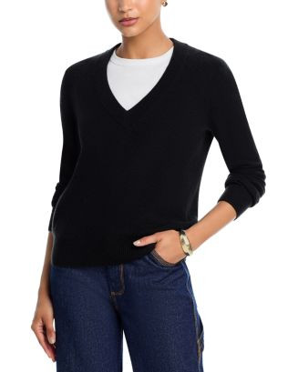AQUA AQUA 100% Cashmere V Neck Sweater - Exclusive | Bloomingdale's AQUA Women's Clothing | Bloomingdale's (AU)