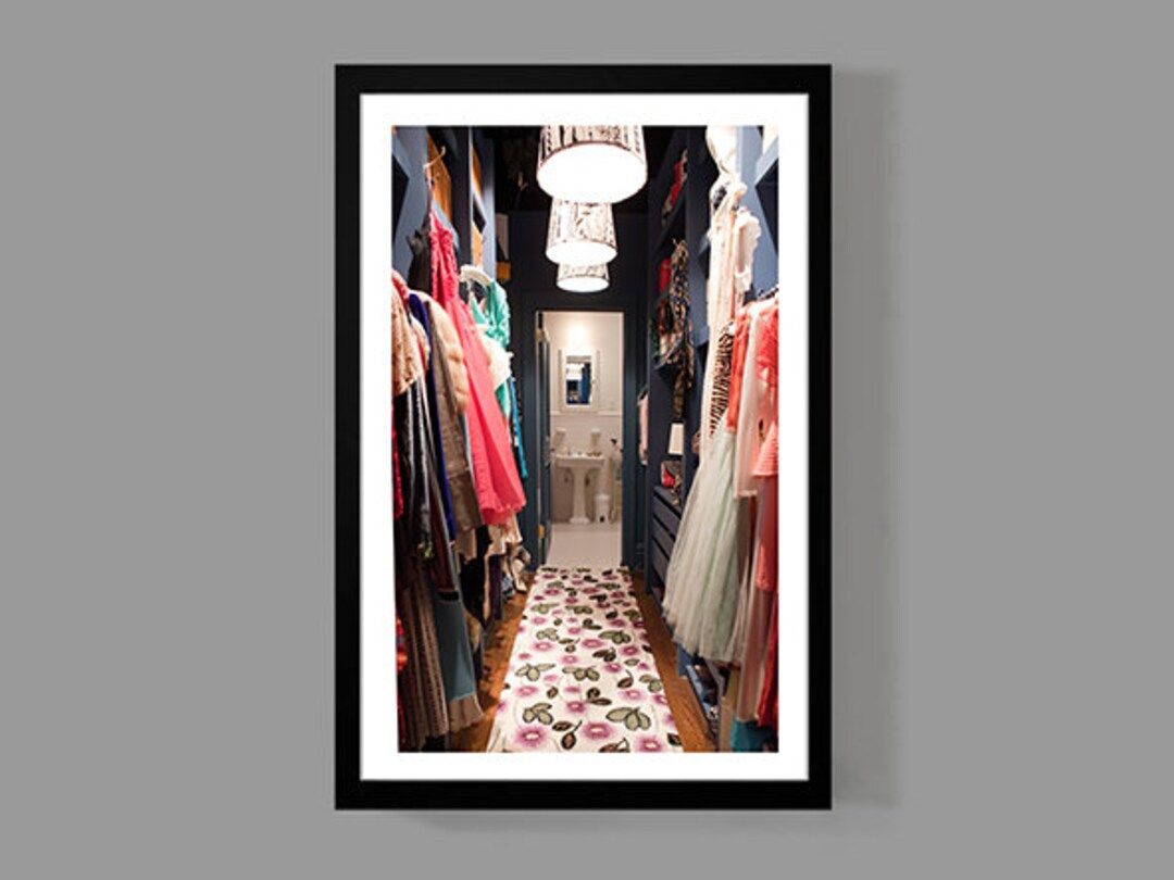 Carrie Bradshaw Closet Bathroom Poster Sex and the City Print Digital Oil Painting Womans Bedroom... | Etsy (US)