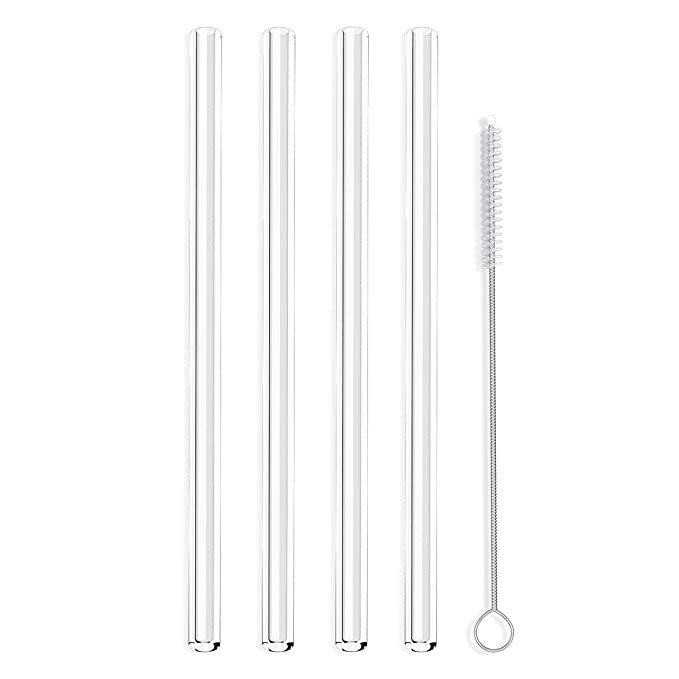 Hummingbird Glass Straws Clear Straight 9" x 9.5 mm Made With Pride In The USA - Perfect Reusable... | Amazon (US)