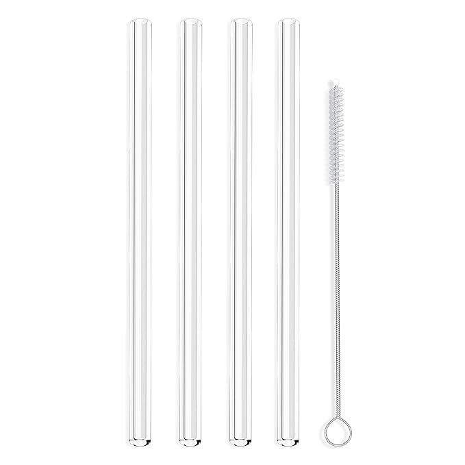 Hummingbird Glass Straws Clear Straight 9" x 9.5 mm Made With Pride In The USA - Perfect Reusable... | Amazon (US)