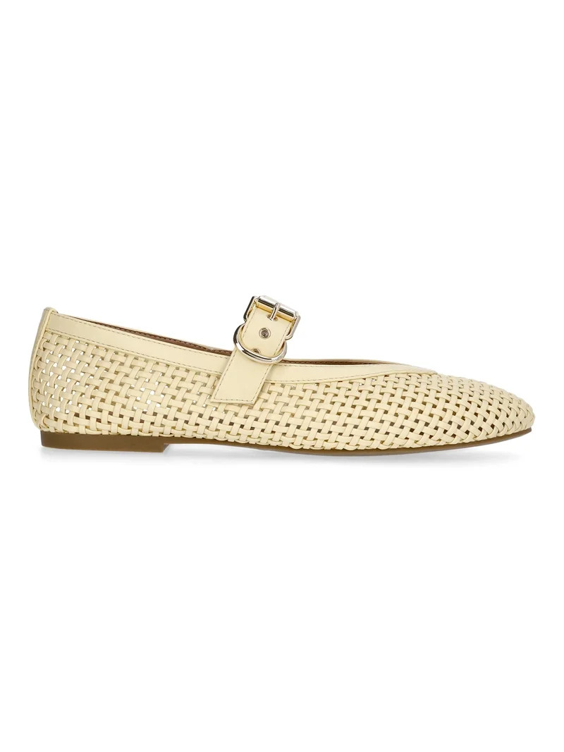 Free Assembly Women's Woven Mary Jane Ballet Flats | Walmart (US)