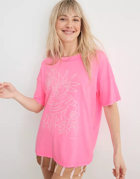 Aerie Oversized Graphic Boyfriend T-Shirt | American Eagle Outfitters (US & CA)