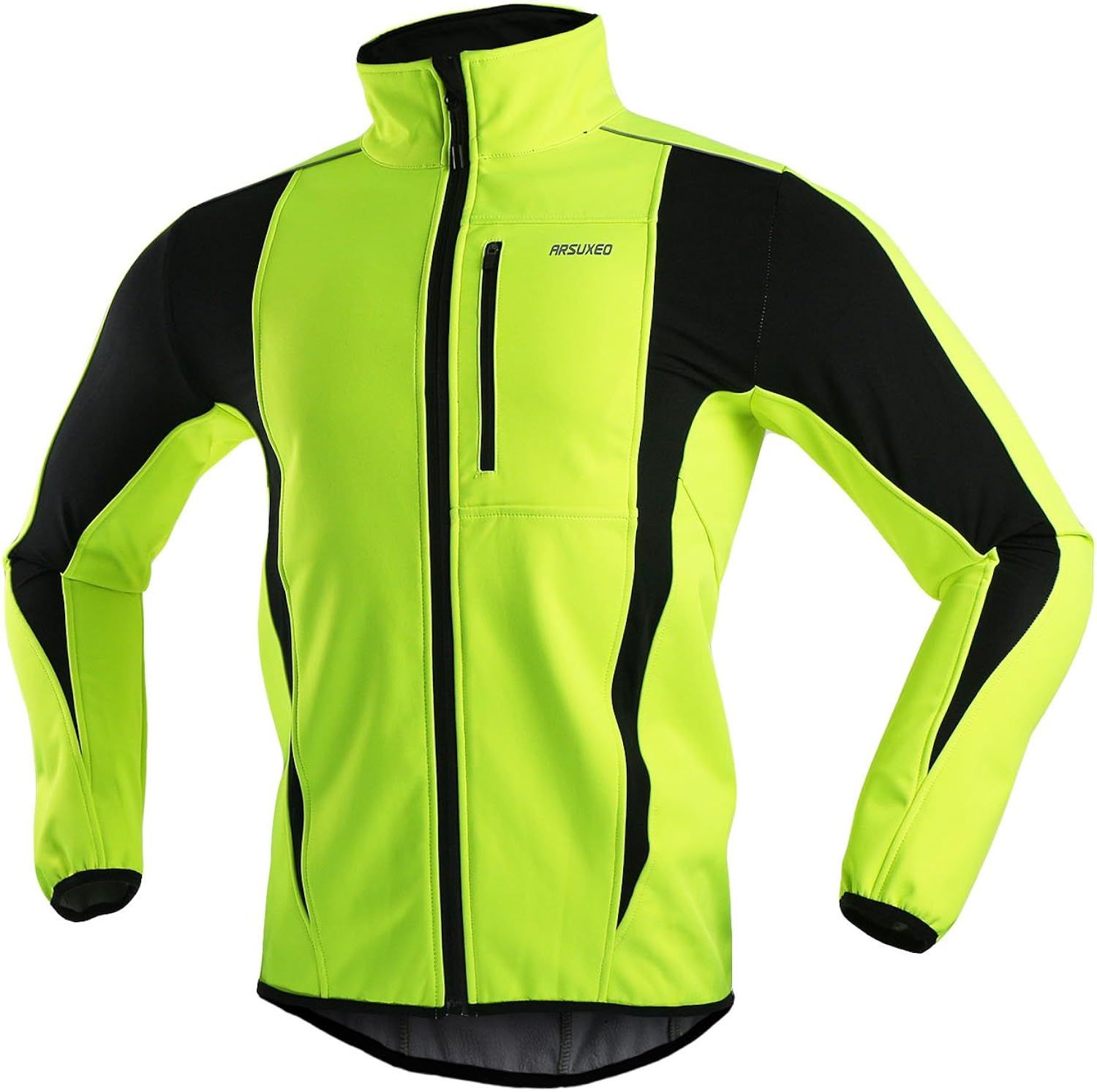 ARSUXEO Winter Warm UP Thermal Softshell Cycling Jacket Windproof Waterproof 15-k | Amazon (US)