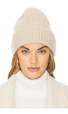 Hat Attack Cashmere Rib Beanie in Oatmeal from Revolve.com | Revolve Clothing (Global)
