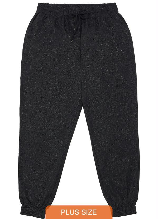 Malwee Plus - Calça Jogger Glitter Preto | Posthaus (BR)