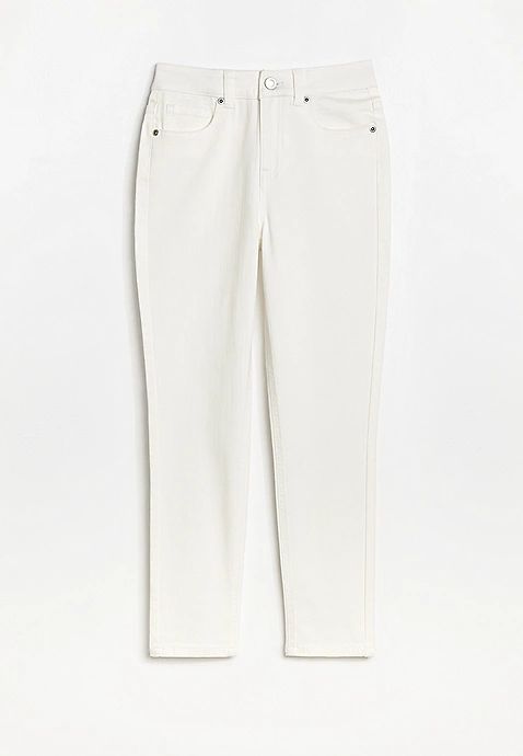 Girls White High Rise Skinny Jeans | Maurices