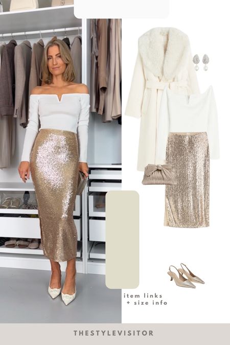 My 3rd best selling item of this week is this gold sequin midi skirt wearing it in xs here and saw that there are still some sizes left in some countries. Combine it with an off shoulder top or sweater and you’re good to go. Wearing the top in an s but it’s too large. Xs would’ve been more fitting. I’m 5’7/171 and 75C for reference.

Read the size guide/size reviews to pick the right size.

Leave a 🖤 to favorite this post and come back later to shop

Sequin skirt, midi skirt, party outfit, party look, birthday, nye, going out, off shoulder top, white top, gold skirt, gold heels, sam edelman, h&m 



#LTKparties #LTKHoliday #LTKSeasonal