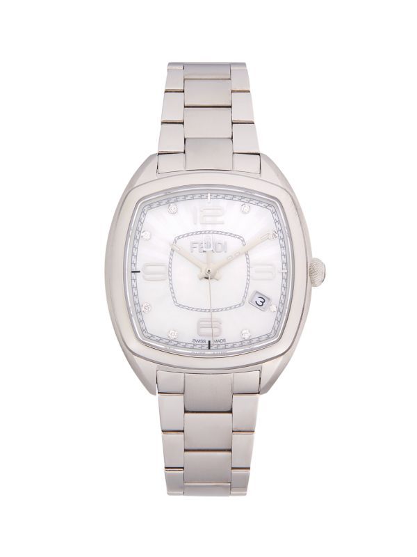 31.5MM Stainless Steel, Mother-Of-Pearl & Diamond Bracelet Watch | Saks Fifth Avenue OFF 5TH