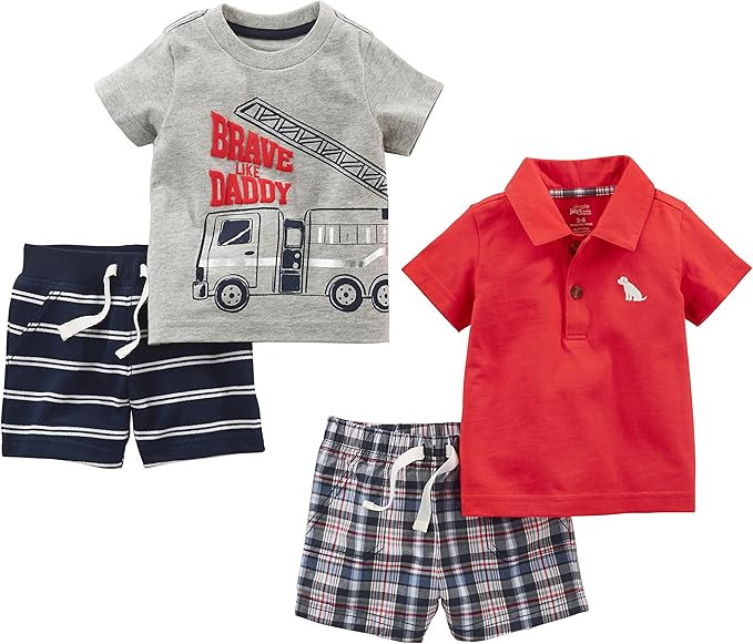 Simple Joys by Carter's Baby Boys' 4-Piece Playwear Set | Amazon (US)