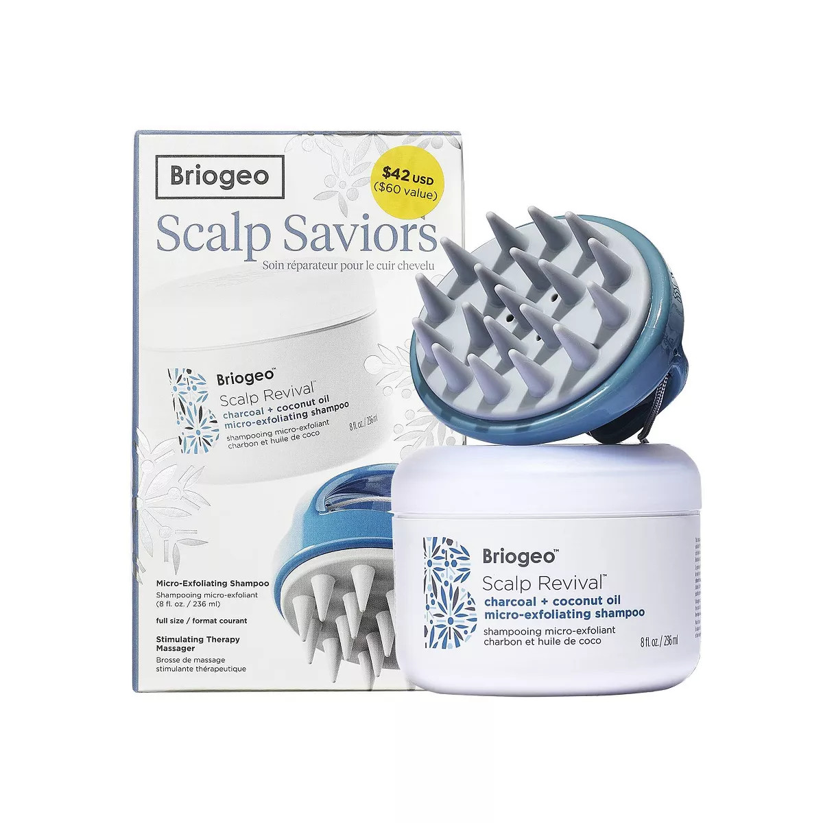 Briogeo Hair Care Scalp Revival Shampoo and Scalp Massager Gift Set - 2pc - Ulta Beauty | Target