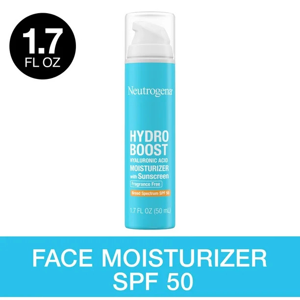 Neutrogena Hydro Boost SPF 50 Hyaluronic Acid Moisturizer, 1.7 fl. oz | Walmart (US)