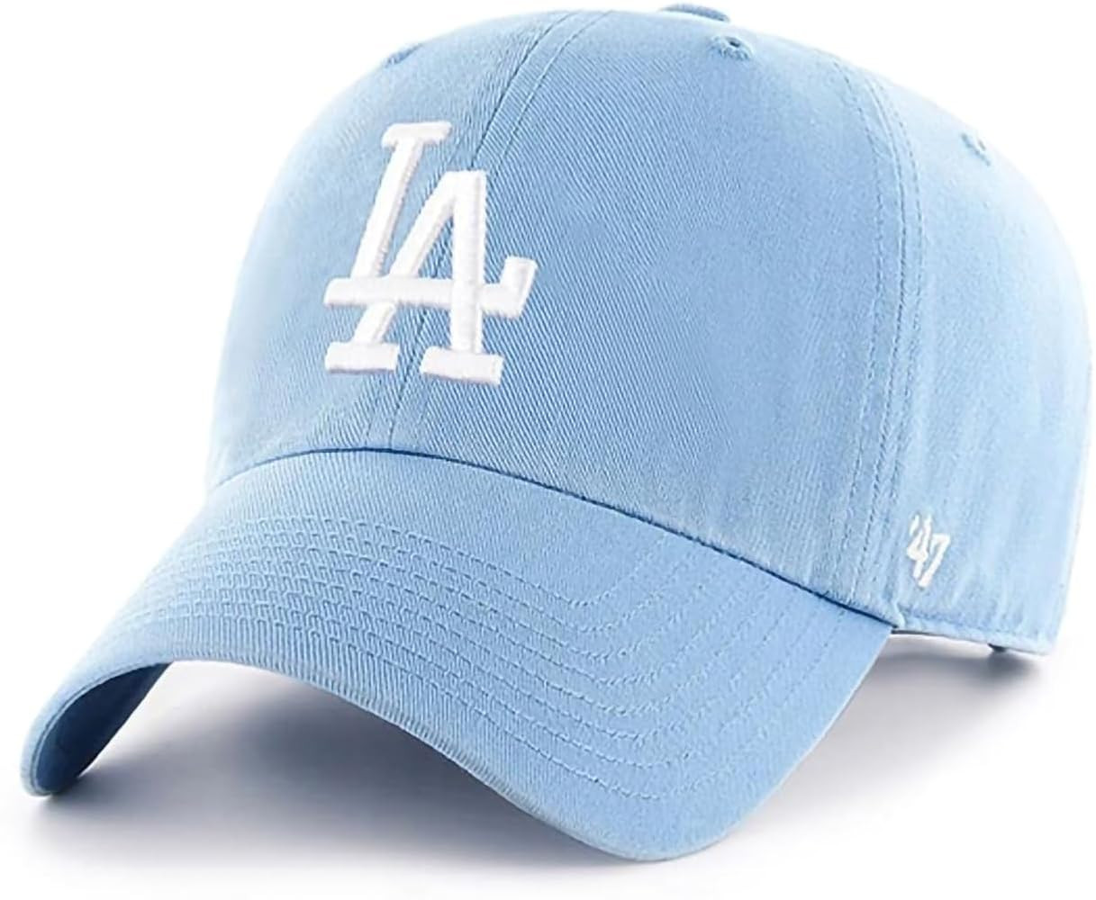 47 Los Angeles Dodger Columbia Blue Alternate Primary Logo Clean Up Adjustable Strap Hat Cap, Adu... | Amazon (US)