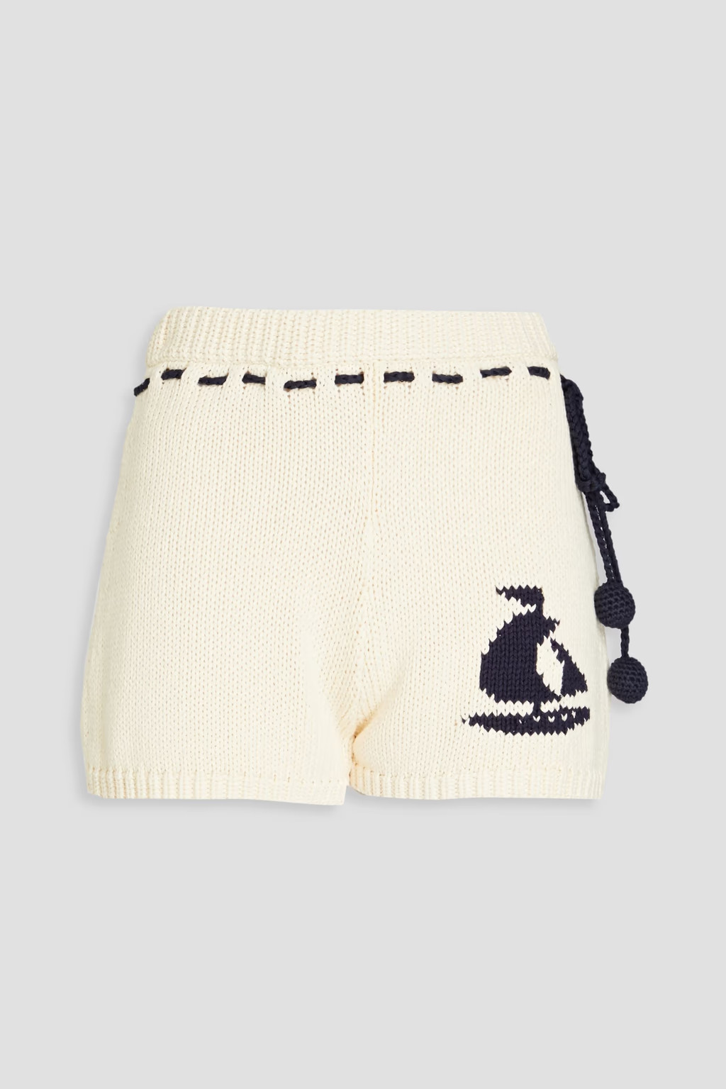 Intarsia cotton shorts | The Outnet (US and CA)