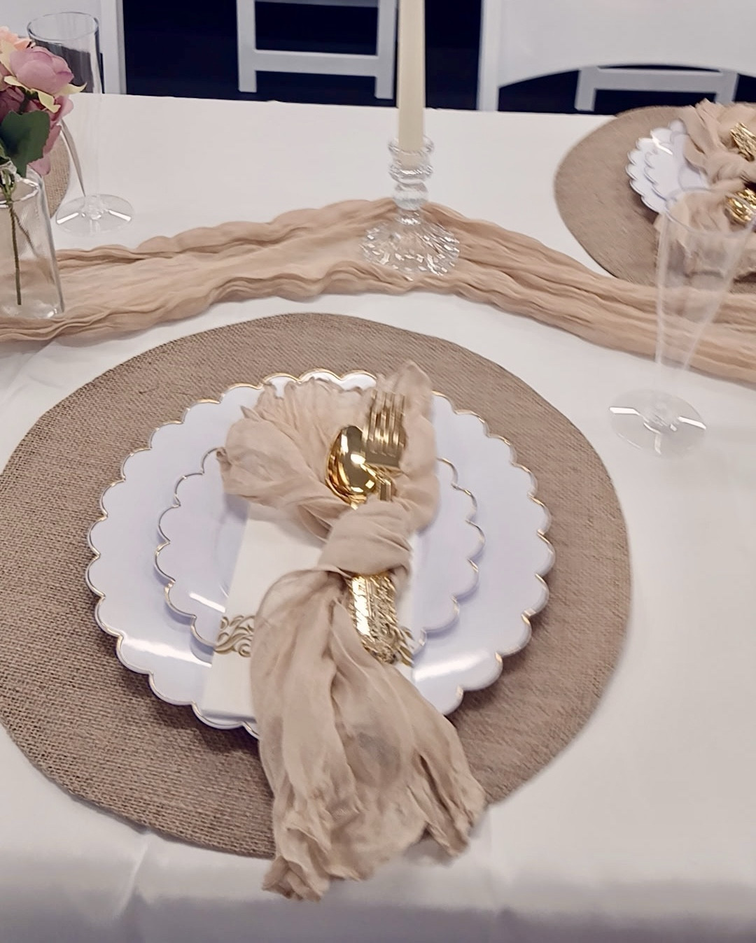 Our boho inspired baby shower was straight out of a Pinterest dream—DIY, blooms in full effect, and styled to the last detail. These round burlap placemats brought that rustic, elegant vibe to our tables, while the gold-accented cutlery set had everything looking lux without breaking a sweat (or the bank).

✨ Hosting tip: Disposable doesn’t mean boring. These plates and utensils had guests thinking we hired a planner.
✨ Boho babes and party planners, add these to cart now before your next event.

Tap to shop and get your “hostess with the mostess” moment on. 🌸 #BohoBabyShower #PartyPrepPerfection #LTKhome #EntertainingMadeEasy


#LTKParties #LTKHome #LTKWedding
